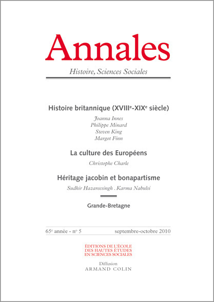 « Histoire britannique (XVIIIe-XIXe siècle) », Annales n° 5-2010