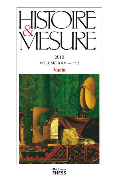Histoire & Mesure, vol. XXV-2