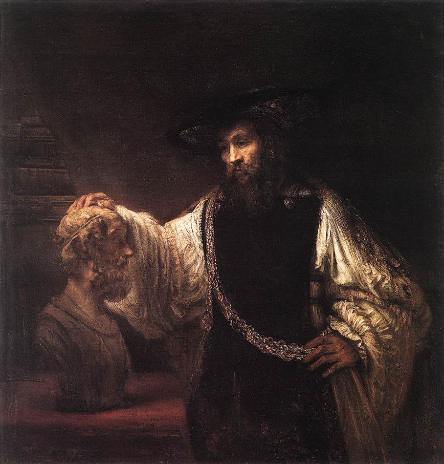 Aristotle with a Bust of Homer, Rembrandt (1653)