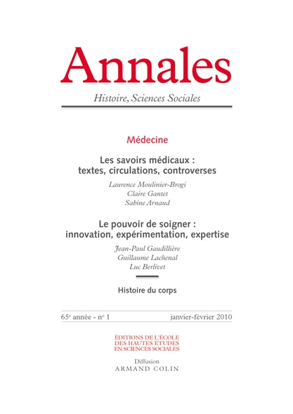 Annales. Histoire, Sciences sociales, n° 1-2010