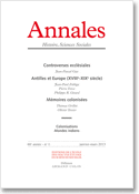 Annales. Histoire, Sciences sociales. n° 1-2013