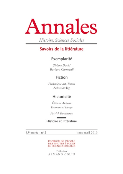 Annales. Histoire, Sciences sociales, n° 2-2010