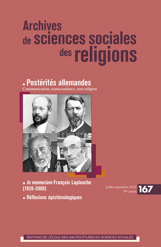 Revue Archives de sciences sociales des religions, n° 167